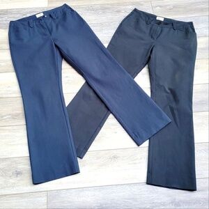 L.L. Bean Women's Straight Leg Pants - Navy and Charcoal